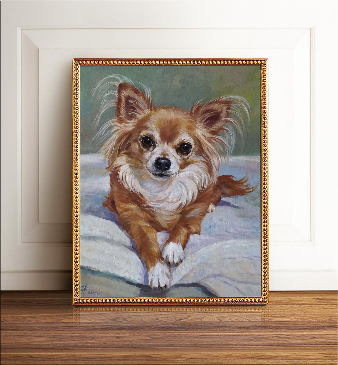 Custom Pet Portrait Painting – Realistic Oil on Canvas Dog Art - Etsy