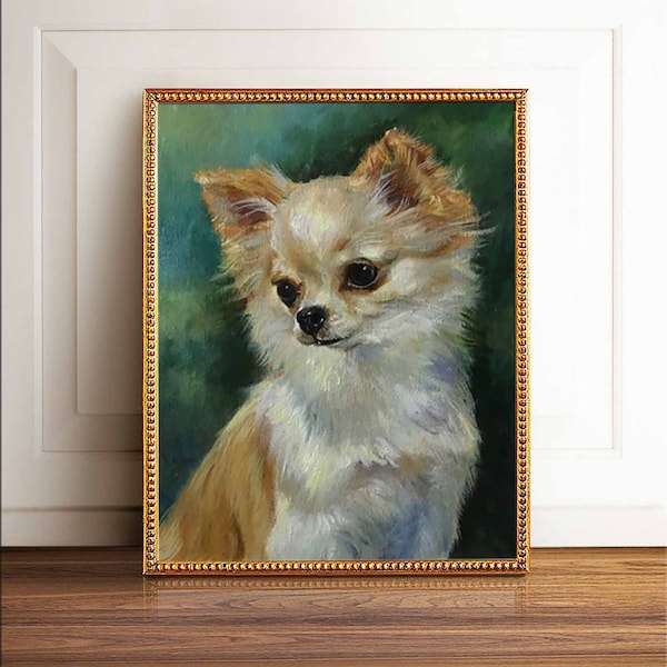 Custom pet portraits painting Dog portraits Dog painting- oil painting on canvas Handmade pet portrait Custom dog portrait Father's day gift