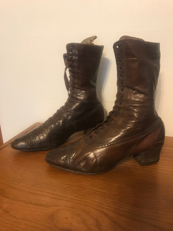 Vintage Leather Granny Boots circa 1900's