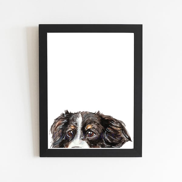 Bernese Mountain Dog Art Print, Version Two, Animal Watercolor Drawing Illustration, Dog Wall Art Decor