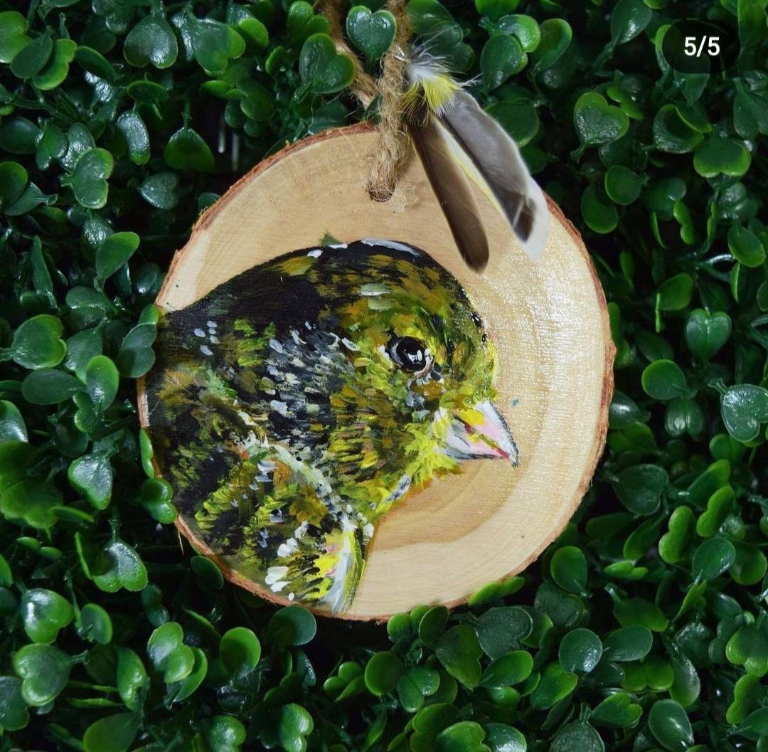 Custom Pet Bird Ornament, Wooden Pet Ornament, One of a Kind Cute Wood