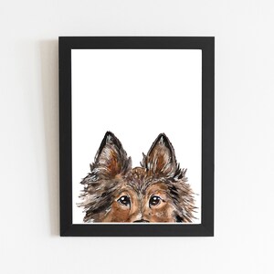 Shetland Shetland Shetland Hund - Aquarell Kunstdruck: Personalisiertes Hundebild