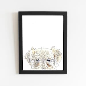 White Miniature Schnauzer Art Print, Schnauzer Breed, Dog Lover Gift, Home Decor Wall Poster Three Sizes, Watercolor Art Print