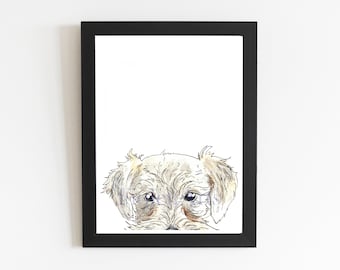 Miniature Schnauzer Art, Schnauzer Dog Dictionary Art Print, Dog