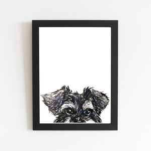 Miniature Schnauzer Print, Schnauzer (Pepper & Salt) Breed Puppy Poster, Dog Lover Gift, Home Decor Wall Poster Three Sizes, Watercolor Art