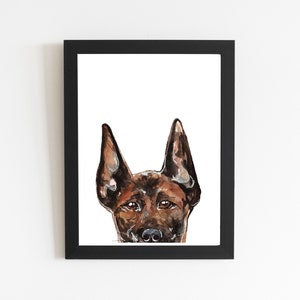 Belgian Malinois Art Print, Shepherd Art Watercolor Decor, Wall Decor Artwork, Animal Home Decor, Pet Memorial Pet Loss, Small Acute Gift