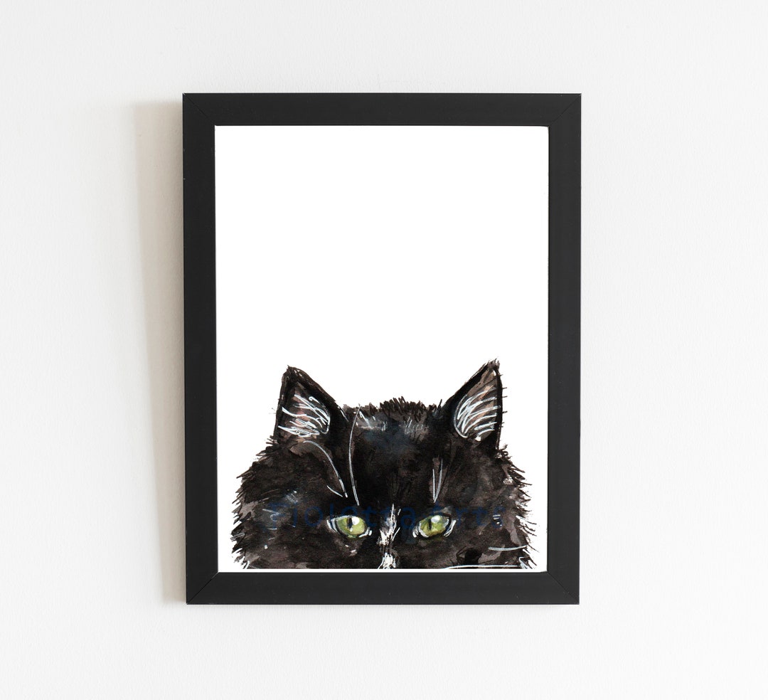 Tuxedo Cat Art Print: Watercolor Animal Illustration - Etsy