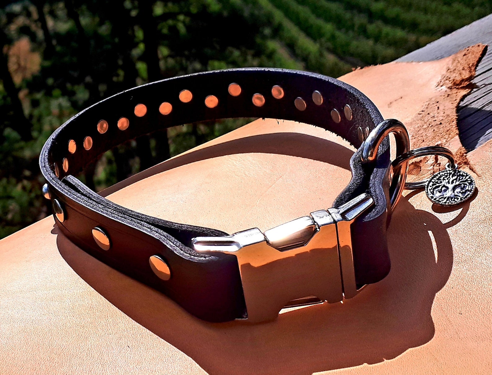 Hand Made Leather Dog Collar Adjustable Quick Release or Etsy