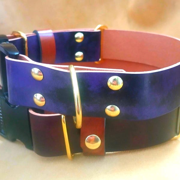 Leather Dog Collar Personalized Quick Release Buckle