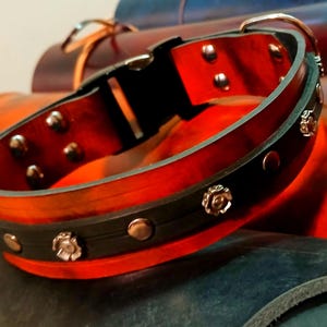 Boucle à dégagement rapide pour collier de chien en cuir avec options de largeur et de couleur personnalisées