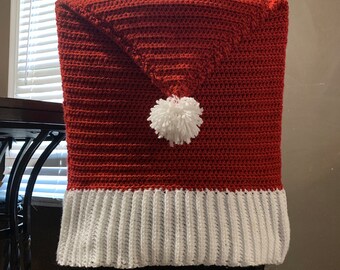PATTERN ONLY - Santa Hat Chair Cover - Crochet Pattern
