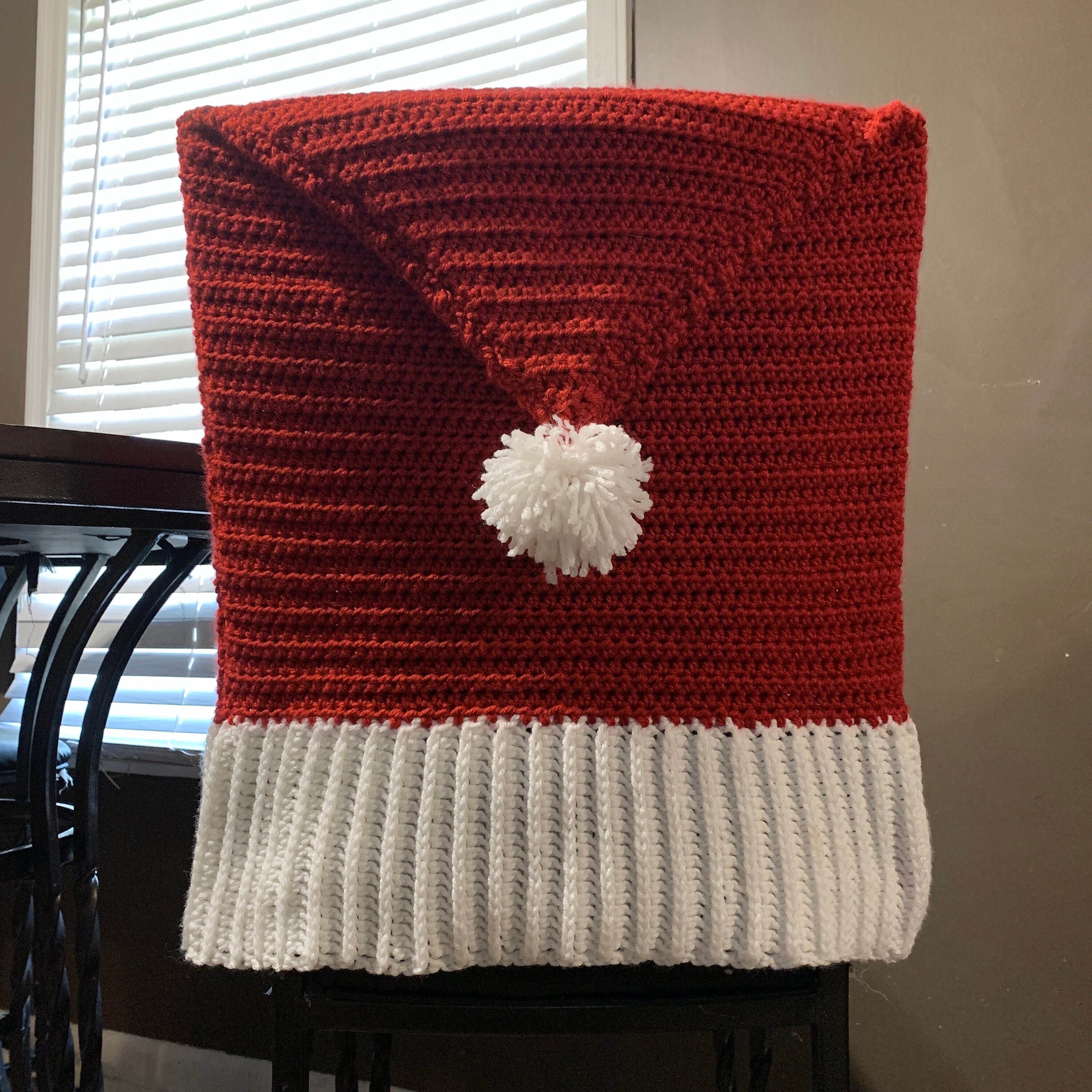 Santa's hat plush chair cover hotsell