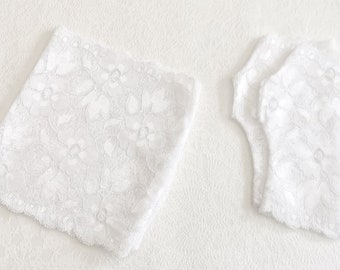 Set of Gloves and Boot Cuffs in  White. Wedding Gloves. Wedding Boot Cuffs. READY TO SHIP.