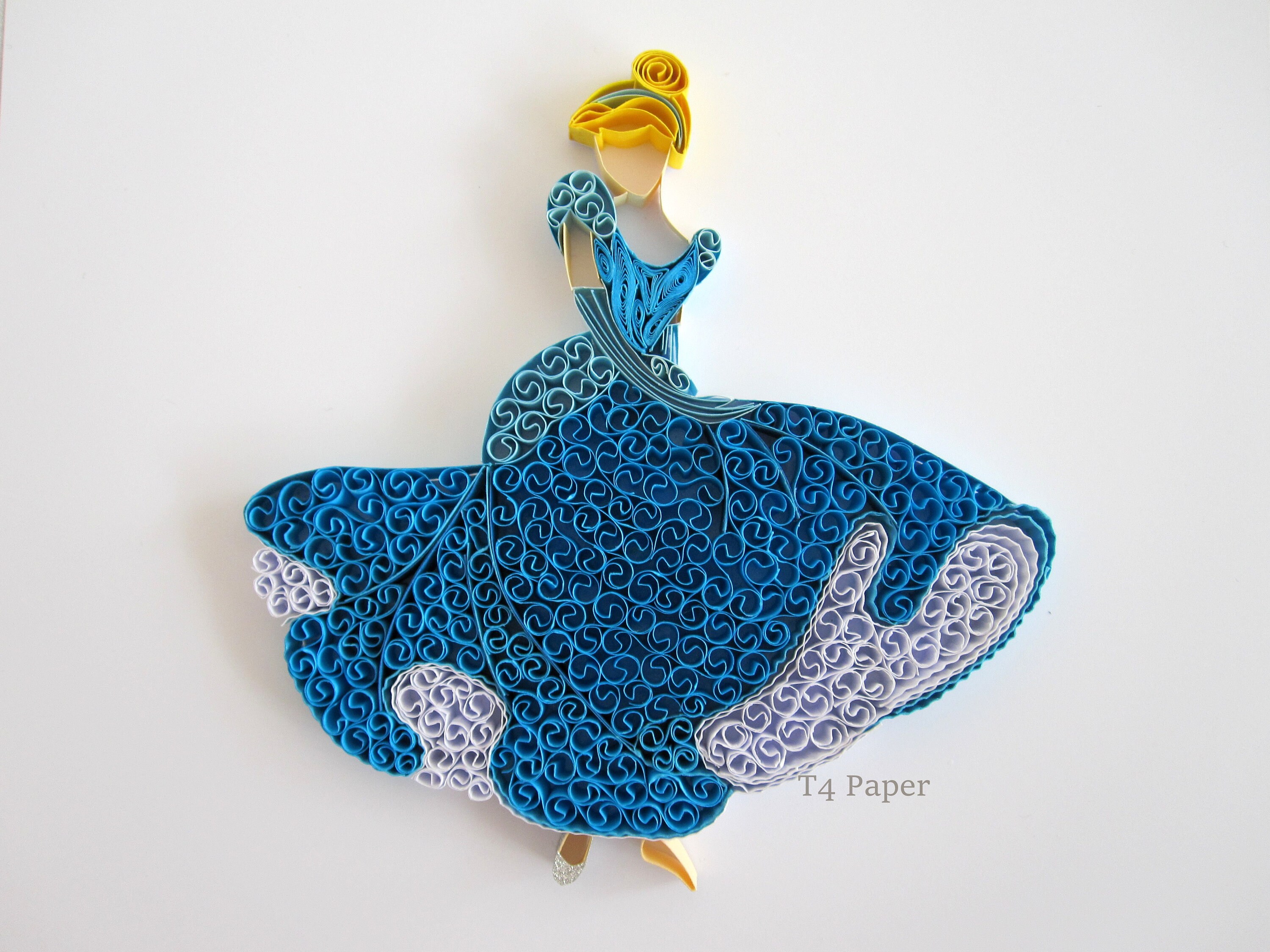Quilling Picture Cinderella Disney paper Art Wall Decoration Etsy