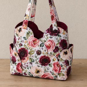 Bolsos de mano a juego para madre e hija / Patrón de costura con borde festoneado (Descarga en PDF)
