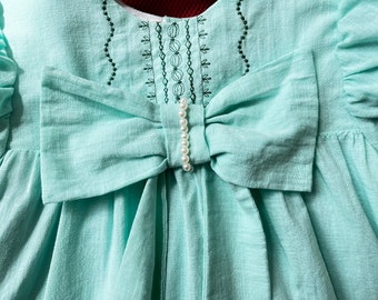 Embroided Linen Dress