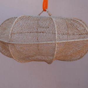 Handmade Moroccan Rattan Pendant Light – Boho Woven Lampshade