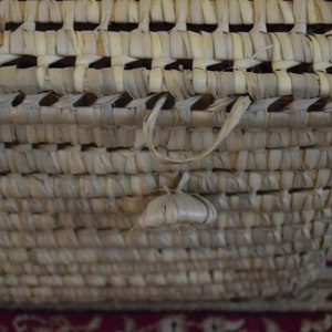 Storage Baset,Wicker Storage Trunk, Rectangular Storage Basket,Palm Leaf Storage image 4