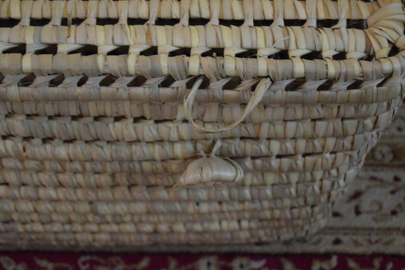 Storage Baset,Wicker Storage Trunk, Rectangular Storage Basket,Palm Leaf Storage image 4