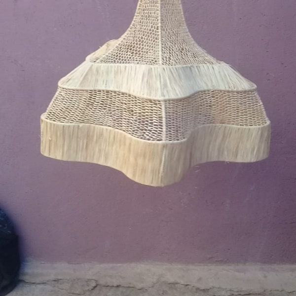 Rattan Lamp Shade, Wicker Pendant Lamp, Straw Chandelier,Straw Hanging Light, Moroccan Hanging Lamp,Light Fixture,Personalized Gift