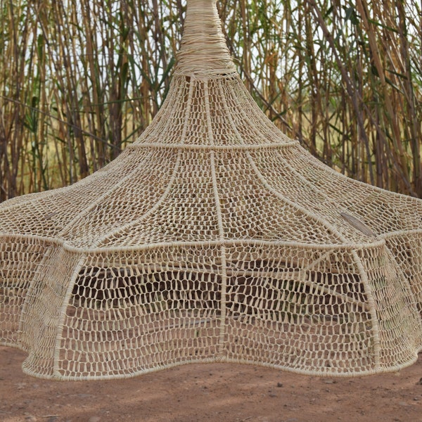 New style the wave chandelier Straw Suspension Handmade Deckenlampe Chandelier Rattan Hanging Lamps Home Decor