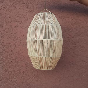 Rattan lamp Shade-Straw pendant light-Hanging lamp-Light rattan lampshad-Personalizad gifts