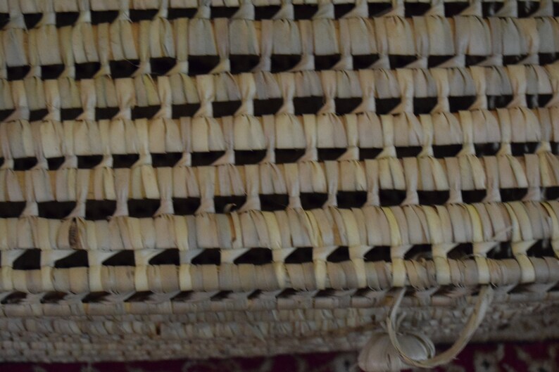 Storage Baset,Wicker Storage Trunk, Rectangular Storage Basket,Palm Leaf Storage image 3