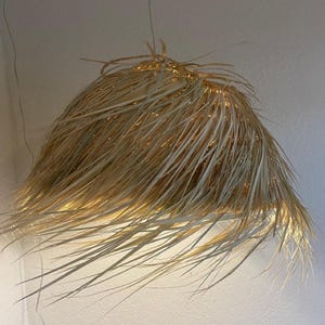 Handgefertigte Rattan Pendelleuchte - natürlich gewebter Lampenschirm - Boho, Küsten, Bauernhaus-Stil Beleuchtung - Sondergrößen erhältlich