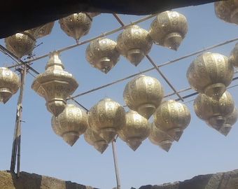 Handmade Moroccan Metal Lantern – Moroccan Hanging Lantern, Riad & Home Decor