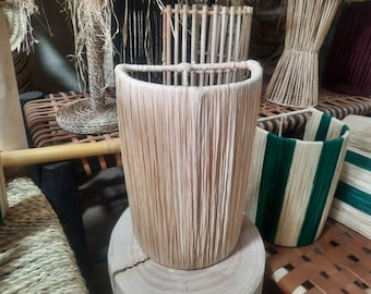 Set of 2 wall sconces Raffia, Moroccan lighting Handcrafted