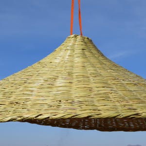 Cane Pendant Light , Wicker Hanging Lamp, Natural hanging lamp,Handmade Natural Chandelier , eco friendly lighting
