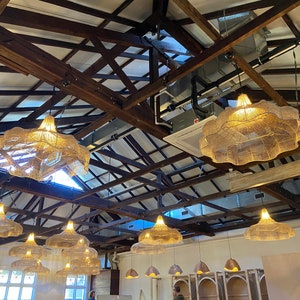 Handmade Moroccan Rattan Pendant Light – Boho Ceiling Lamp, Woven Chandelier, Natural Lighting for Dining Room & Living Room