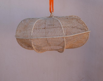 Handgemaakte rotan hanglamp, boho rieten plafondarmatuur, handgeweven rotan kroonluchter