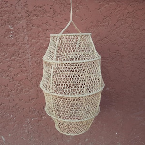 Moroccan rattan lamp-rattan lampshade-straw pendant light-Hanging lamp-Light rattan lampshad