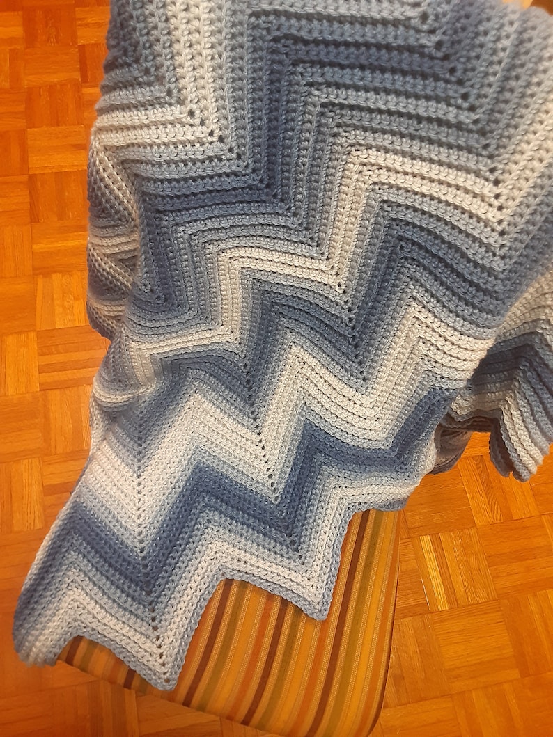 Custom Zigzag Afghan Etsy
