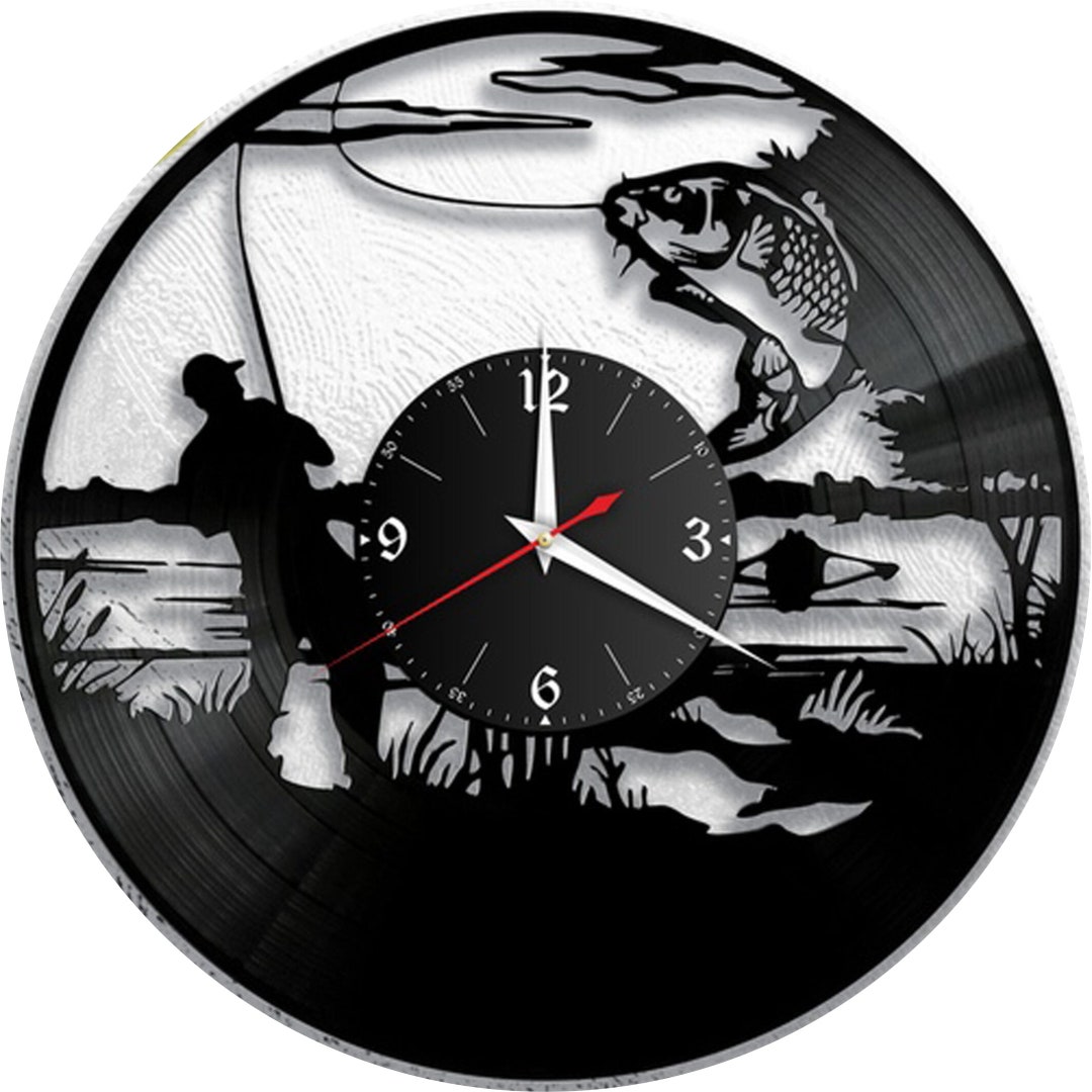 Fishing Clock Face Laser File Svg, Pdf, Eps, Png, Cdr - Etsy