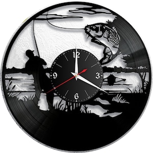Fichier laser de visage d'horloge de pêche svg, pdf, eps, png, cdr