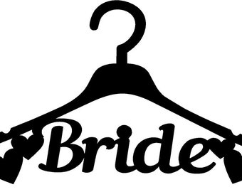 Bride Hanger with Hearts digital file