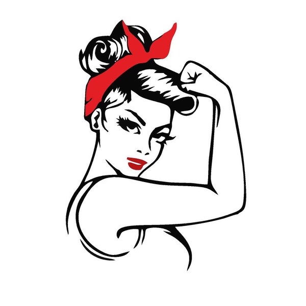Rosie the Rivetor red headband download dxf, eps, png, svg