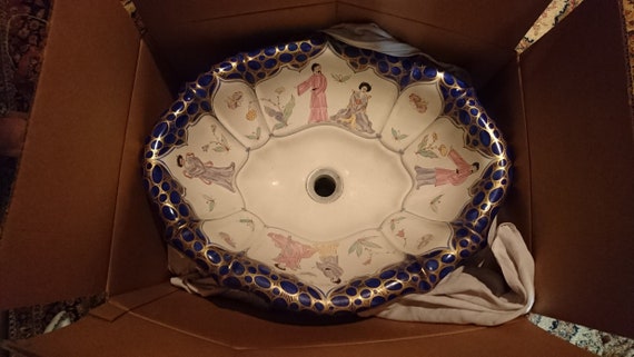 Vintage Sherle Wagner Chinoiserie Basin