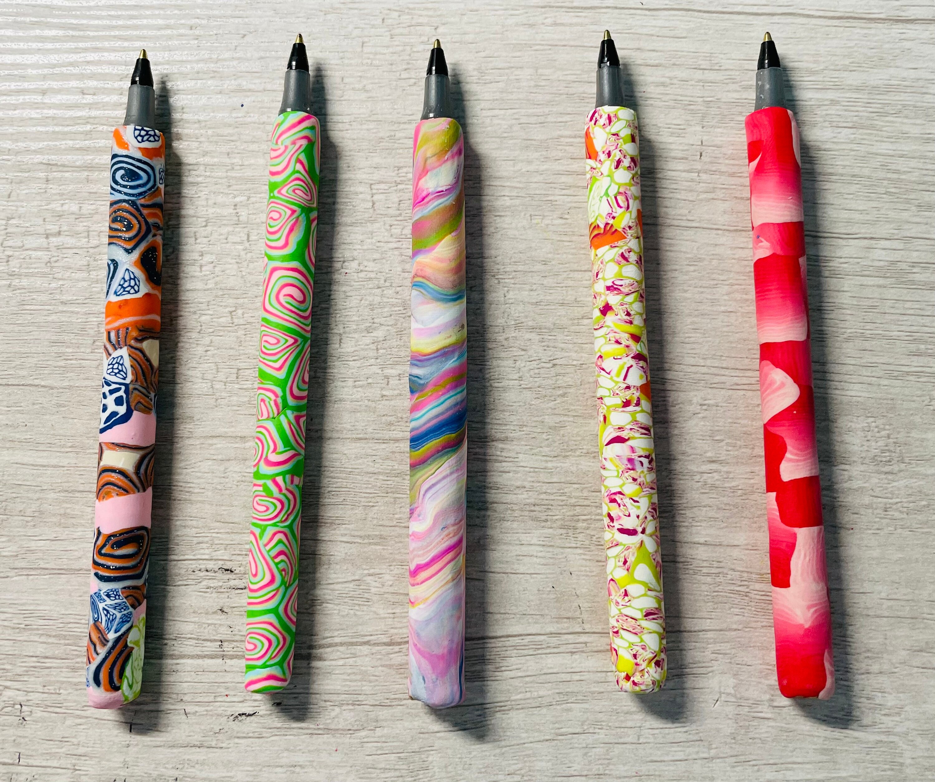Polymer Clay Wrapped Pens Etsy