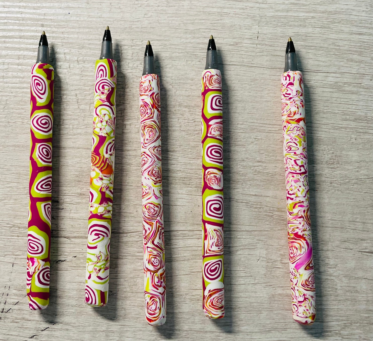 Polymer Clay Wrapped Pens Etsy