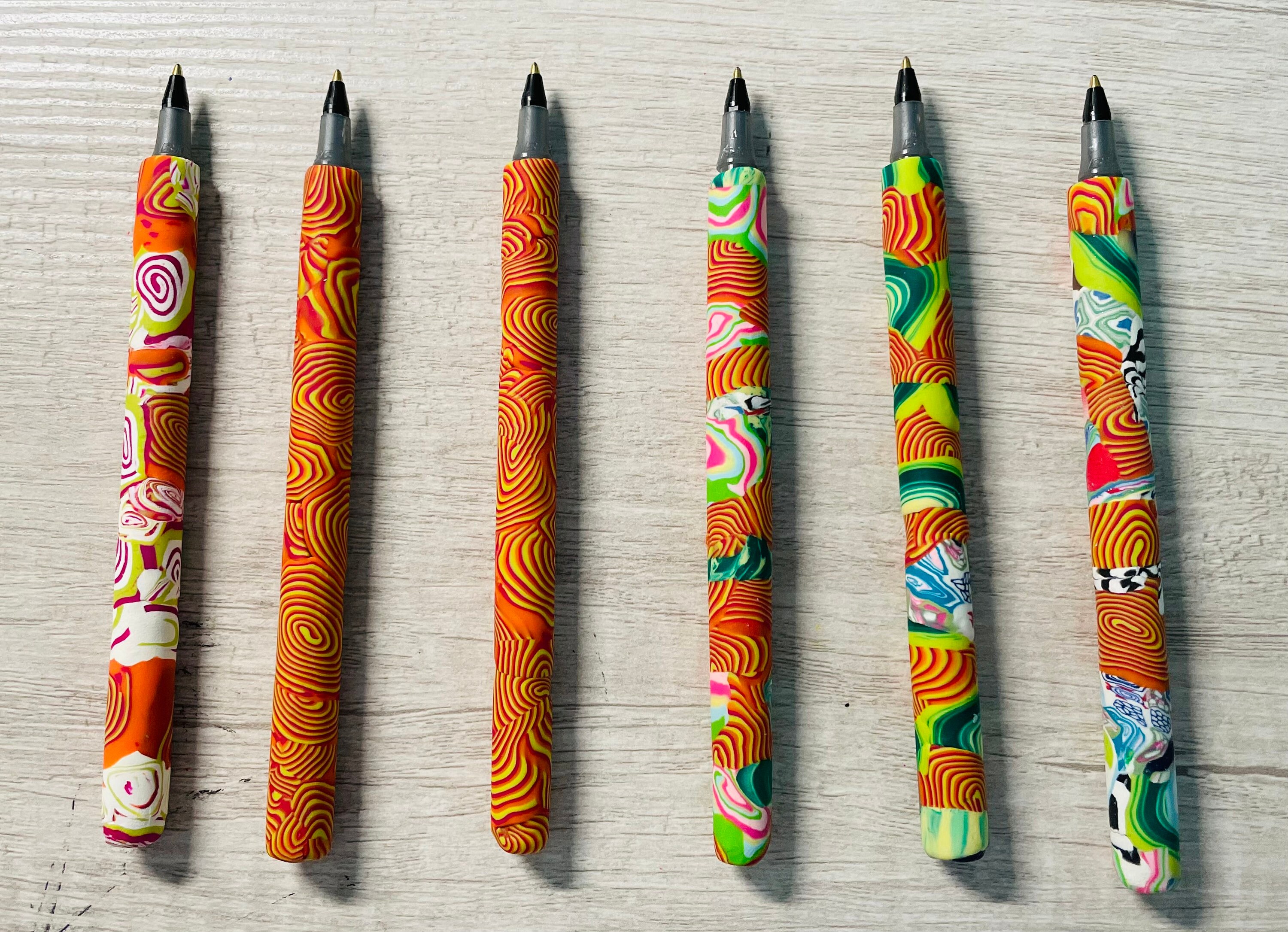 Polymer Clay Wrapped Pens Etsy