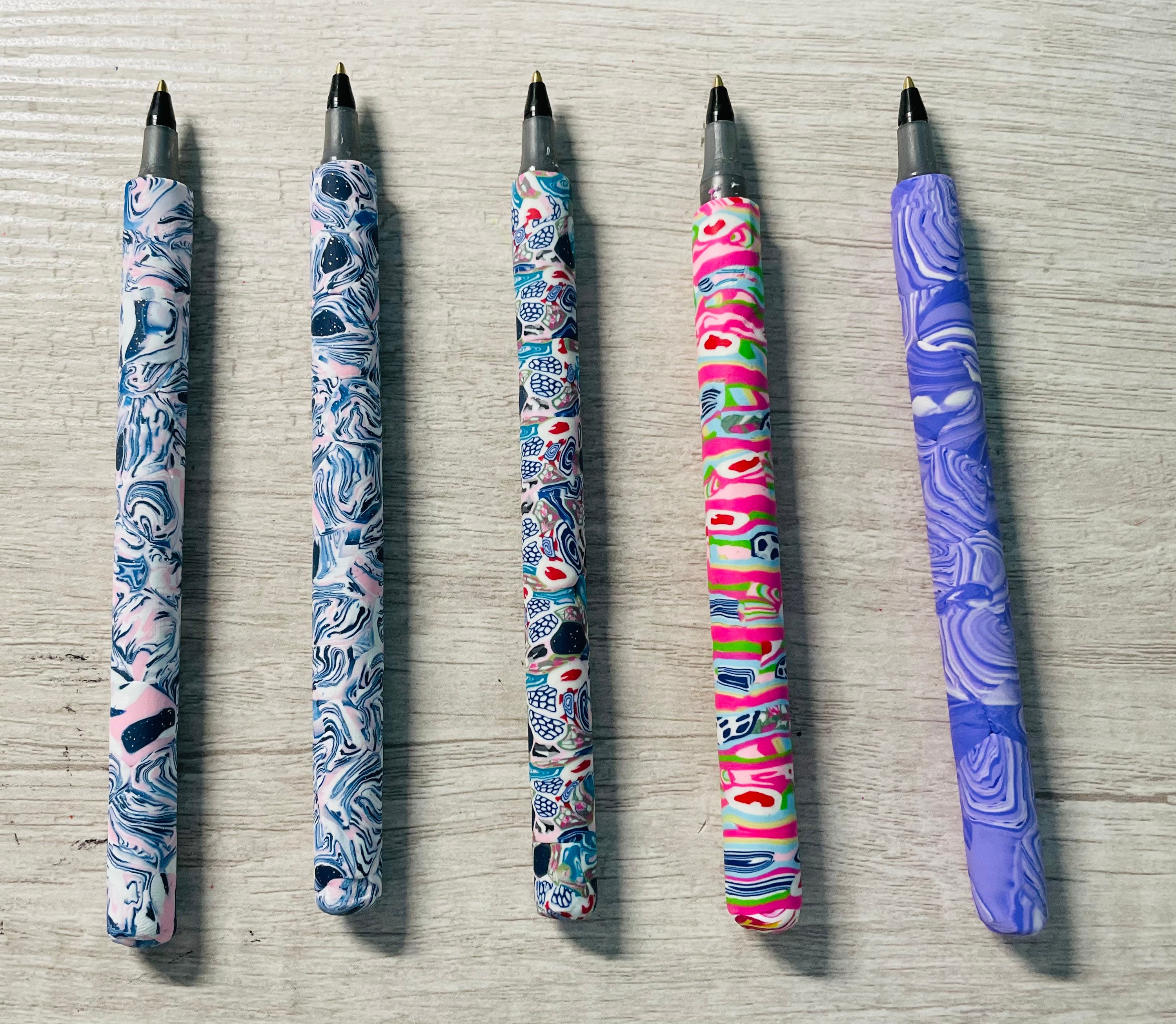 Polymer Clay Wrapped Pens Etsy