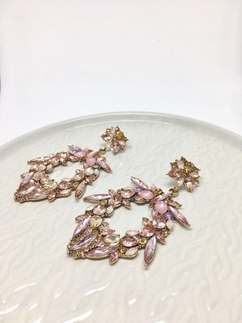 Large statement chandelier earrings Etsy