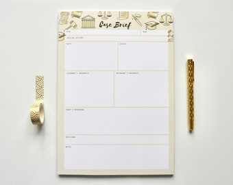 student planner ut Law Case Brief A4 Notepad | Law Student Case Notes Template, Student Notes Template, Law Student Planner, Law Student Gift, Student Notes