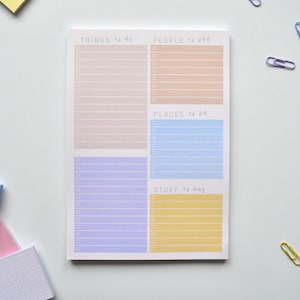Sunrise | A5 To-Do List Desk Pad | Notepad - Organiser - Pastel Colourful Planner - Weekly Planner - Daily Planner - Notes - Things to do
