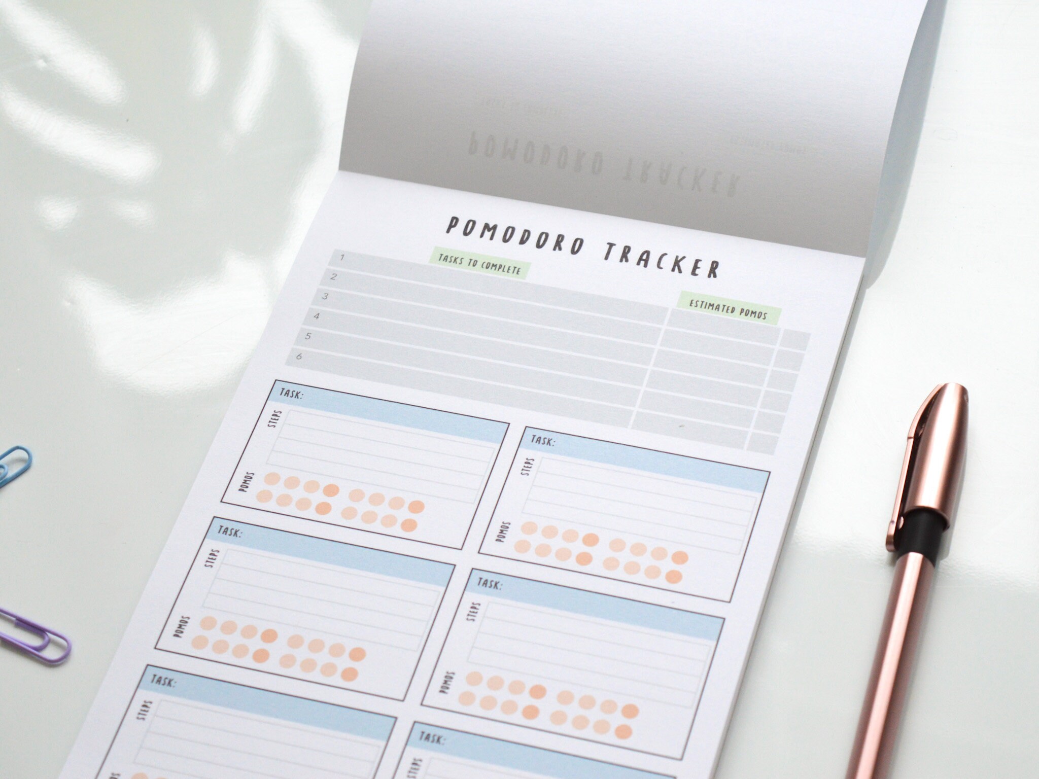 A5 Pomodoro Tracker for Productivity | Productivity Planner Pad ...