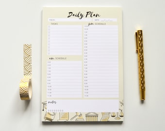 Law Student A5 Daily Planner | Gifts for Law Students, Law School Planner, Law Study Template,