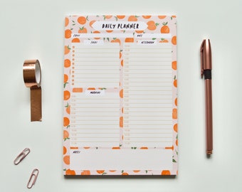 Peach | A5 Daily Planner Desk Pad - daily organiser - today planner - daily to do list - daily desk notepad - desk notepad - planner pad